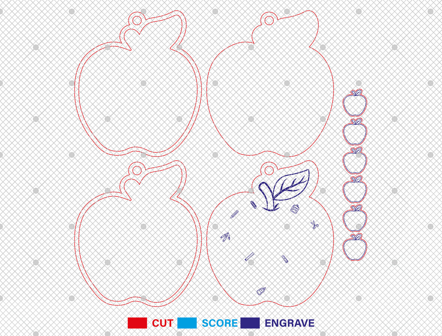 Personalized Teacher Shaker Class Ornament SVG for Glowforge and xTool