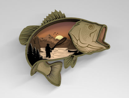 Fish SVG Bundle for Glowforge xTool LightBurn Multilayer Laser Cut File
