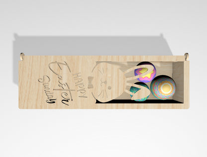 "Happy Easter Sunday" Easter Gift Box SVG Bunny Treat for Glowforge and xTool