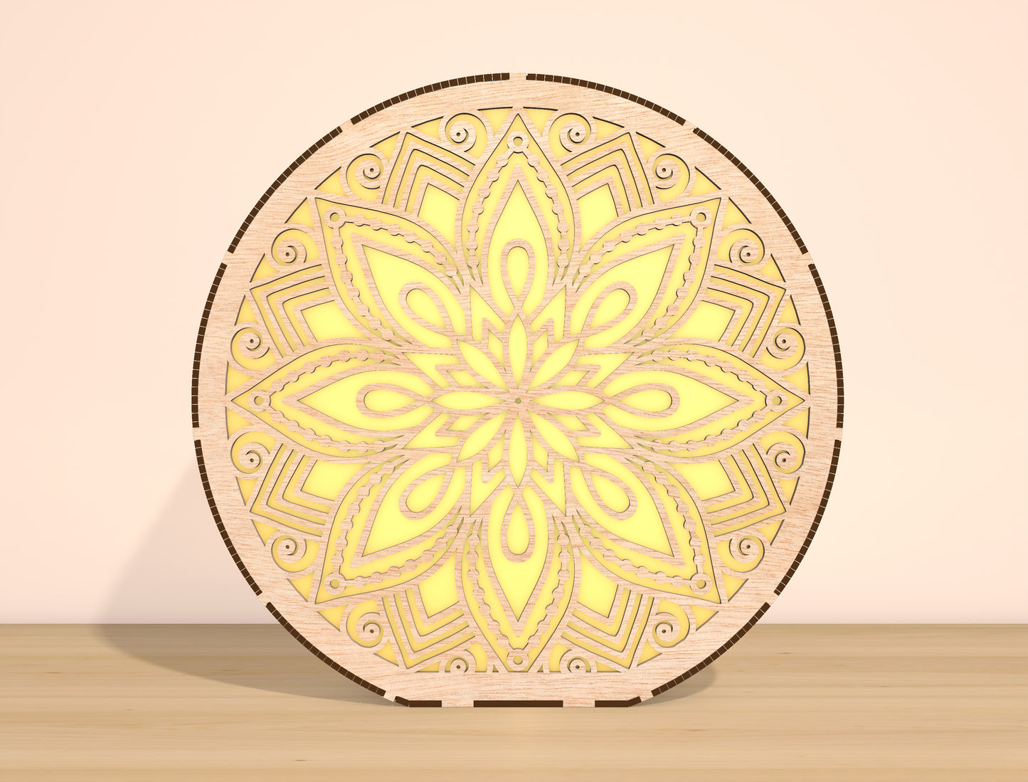 Mandala LED Light SVG Bundle Laser Cut File for Glowforge and xTool