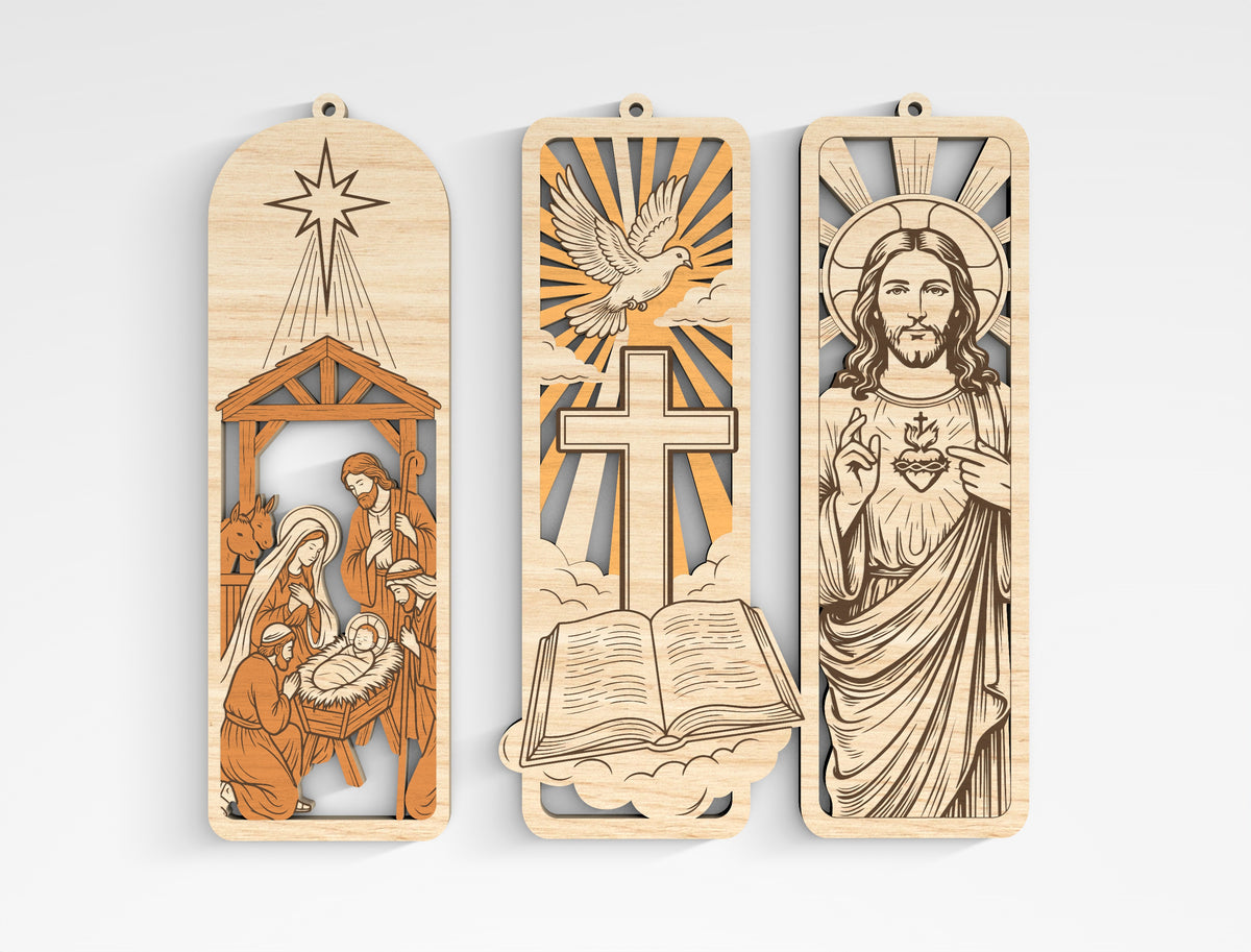 Christian Wooden Bookmark SVG Bible Laser Cut File