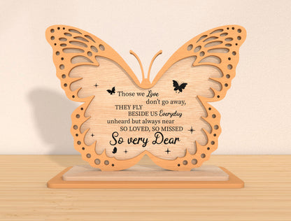 Butterfly Memorial SVG Quote Remembrance Laser Cut File