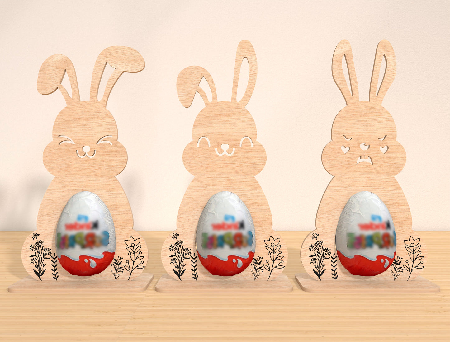 Bunny Egg Display Holder SVG Bundle 9 Designs for LightBurn and xTool