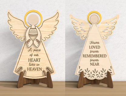 Angel Memorial Ornament SVG Bundle for Glowforge and xTool