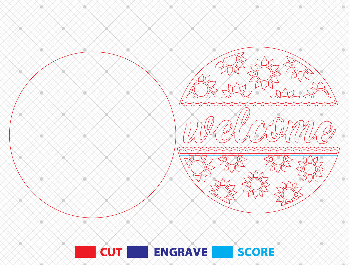 Sunshine Welcome Door Sign SVG for LightBurn and Glowforge