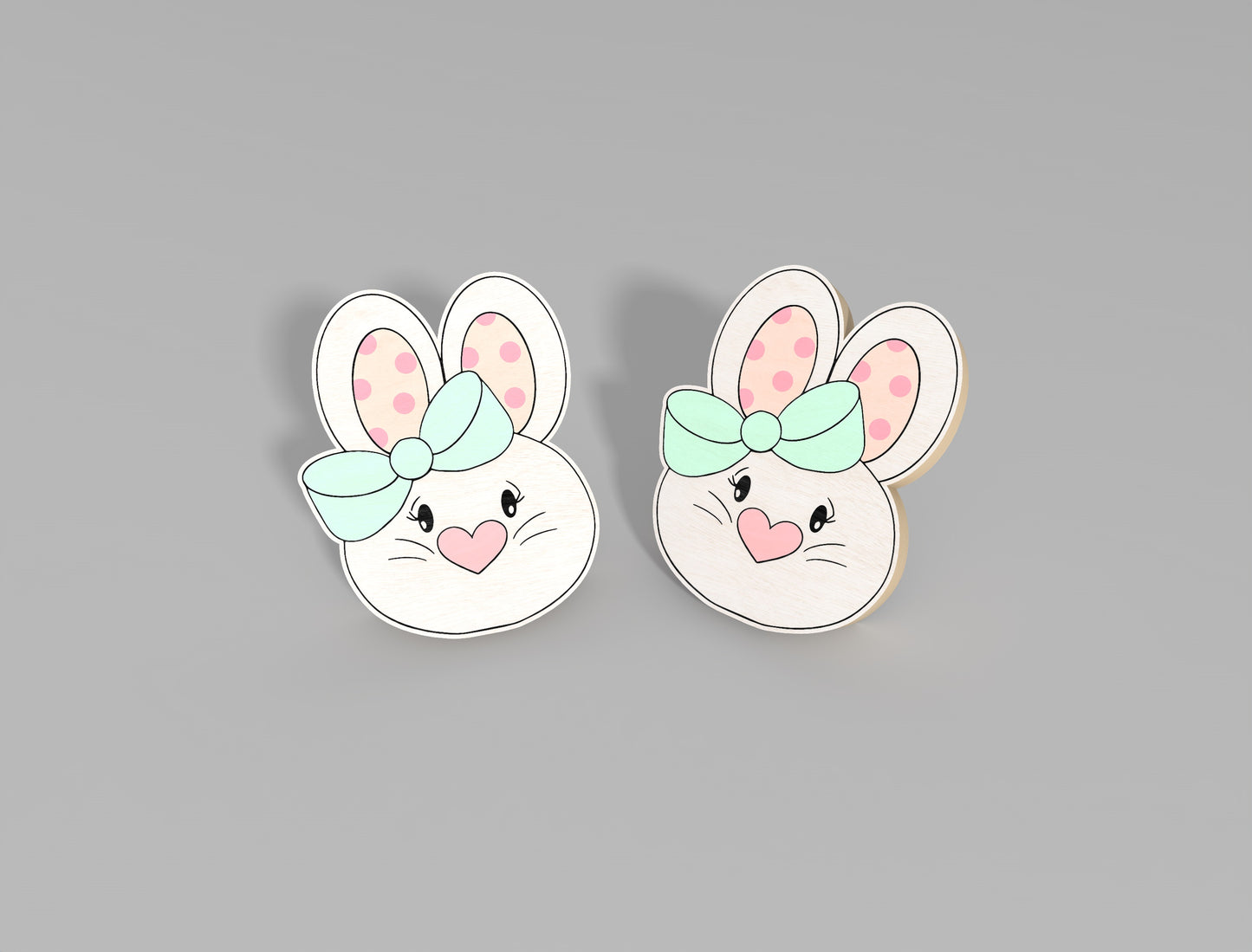 Easter Stud Earrings SVG Bundle Bunny Chick Flower Faith for Glowforge
