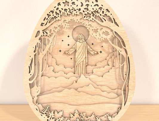 Multilayer Angel Light Scene SVG Christian Heaven for xTool and LightBurn