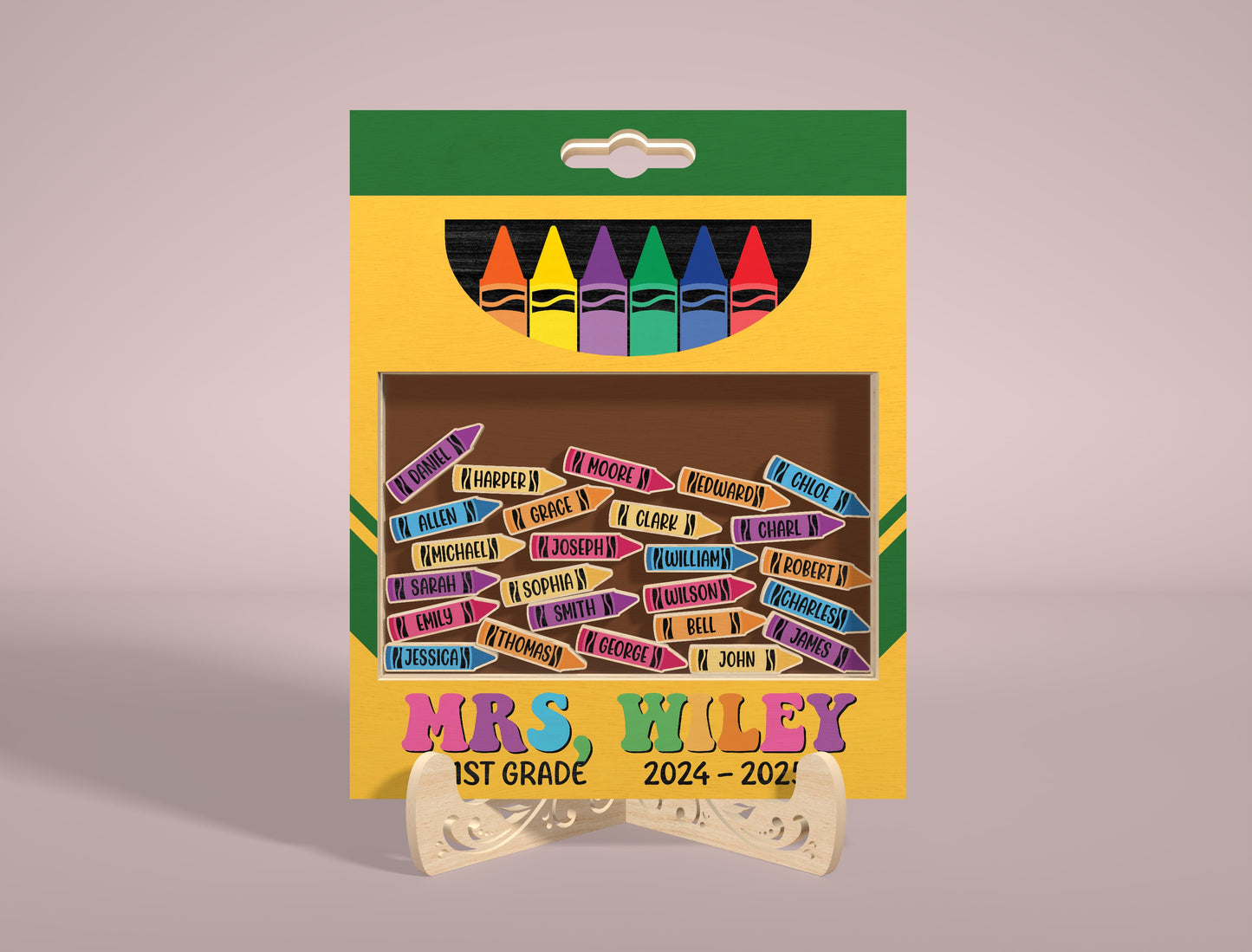 Personalized Teacher Shaker Decor SVG Laser Cut File for LightBurn and Glowforge