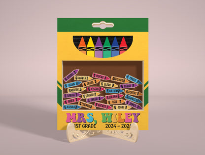 Personalized Teacher Shaker Decor SVG Laser Cut File for LightBurn and Glowforge