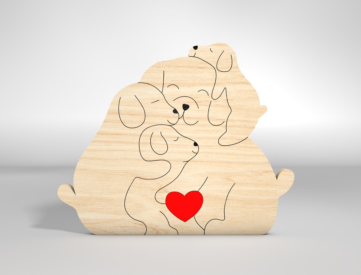 Personalized Animal Family Puzzle SVG for Glowforge and xTool