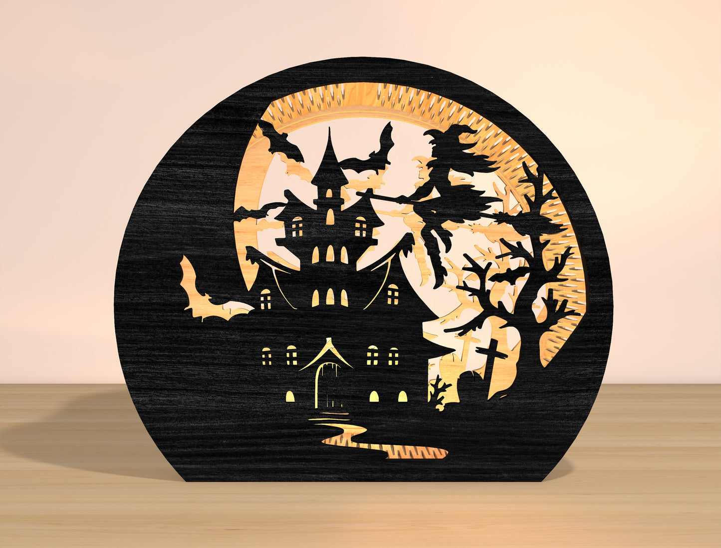 Haunted House Halloween Lantern SVG Bundle for Glowforge xTool LightBurn