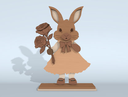Cute Easter Animal SVG Bundle 9 Designs Tabletop for Glowforge and xTool