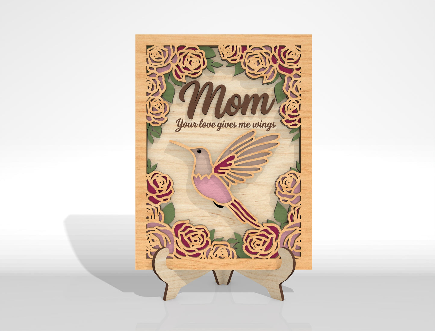 Hummingbird Floral Frame SVG Bundle for Glowforge and LightBurn