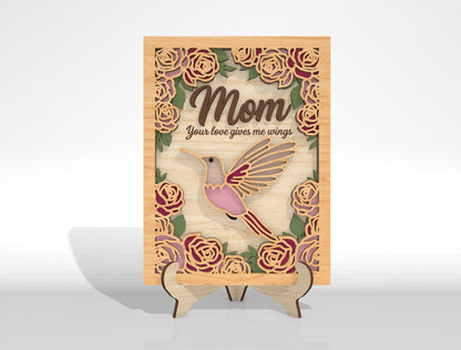 Hummingbird Floral Frame SVG Bundle for Glowforge and LightBurn