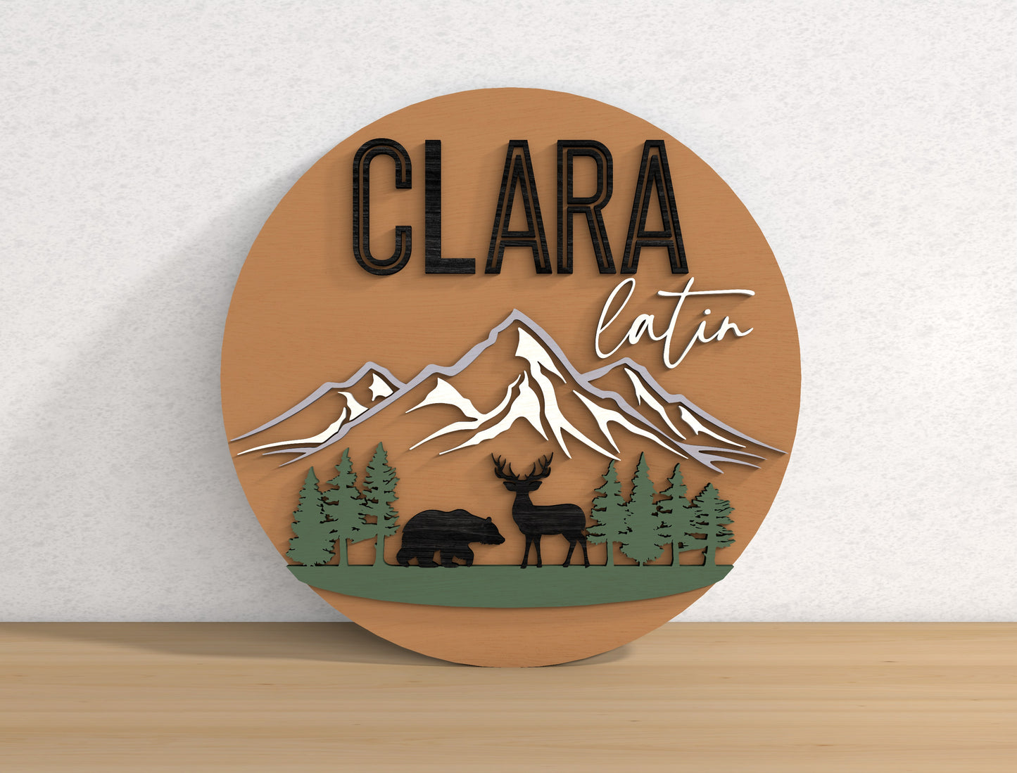 Woodland Nursery Sign SVG File for LightBurn and Glowforge