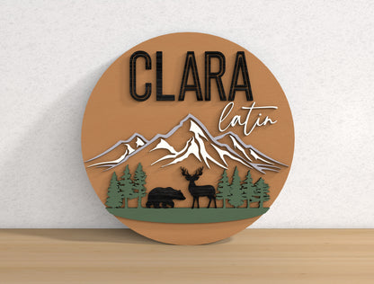 Woodland Nursery Sign SVG File for LightBurn and Glowforge