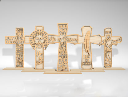 19 Easter Standing Decor Bundle SVG Laser Cut for Glowforge and xTool