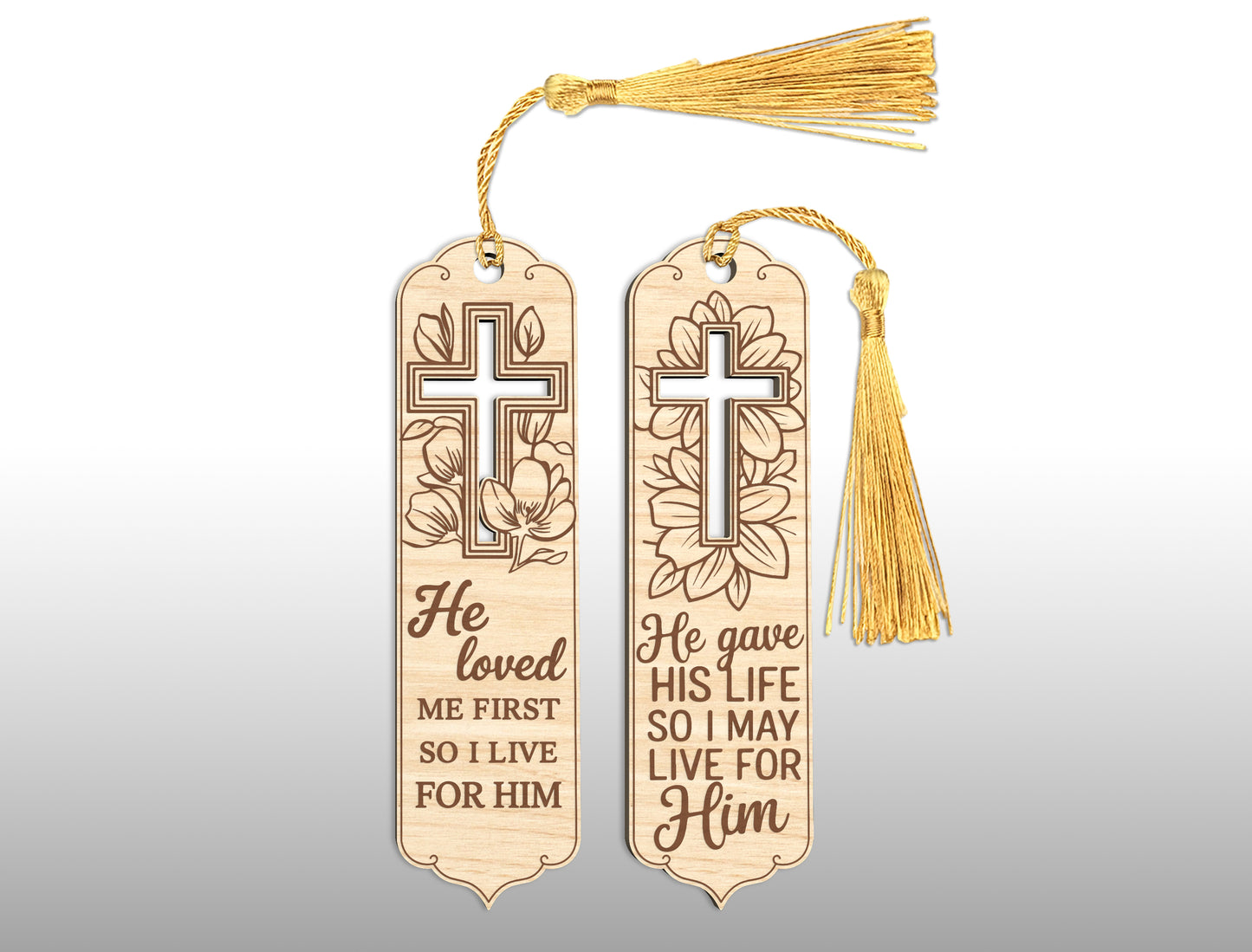 Bible Bookmark Cross SVG 26 Designs Laser Cut for LightBurn and Glowforge