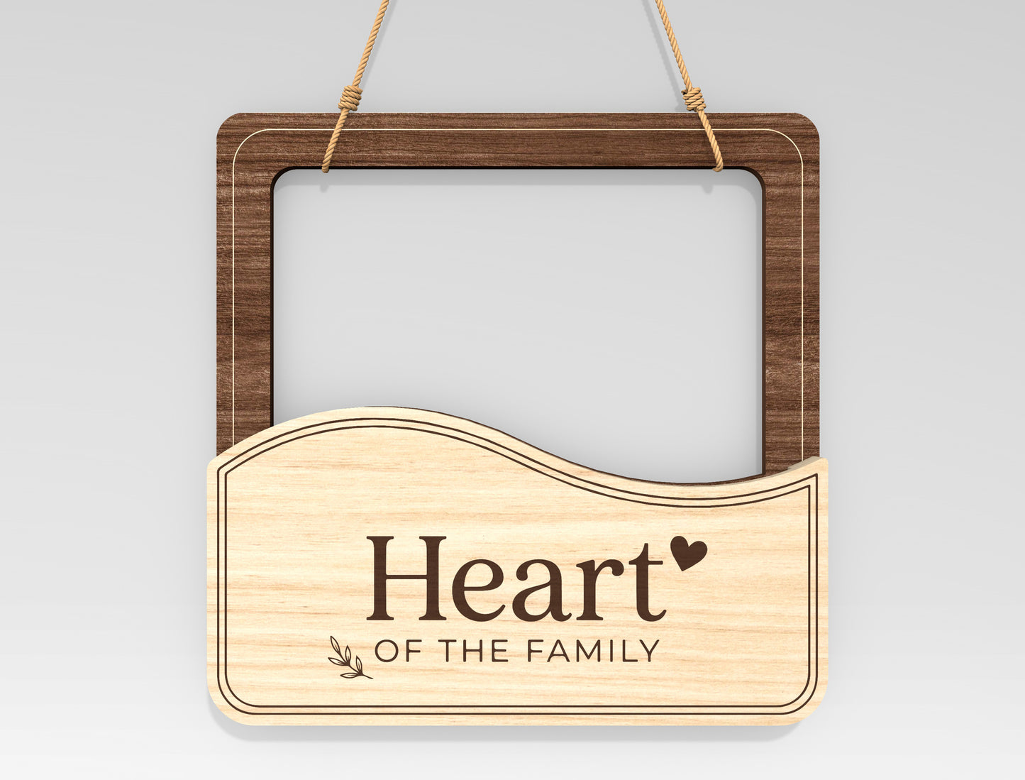Mom Hanging Flower Holder SVG Engraved Frame Laser Cut File for xTool and LightBurn