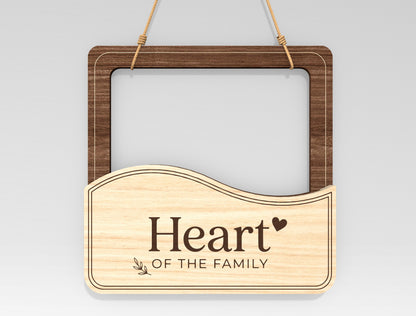 Mom Hanging Flower Holder SVG Engraved Frame Laser Cut File for xTool and LightBurn