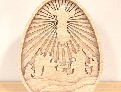 Multilayer Holy Spirit Dove SVG Christian Radiant for Glowforge and xTool