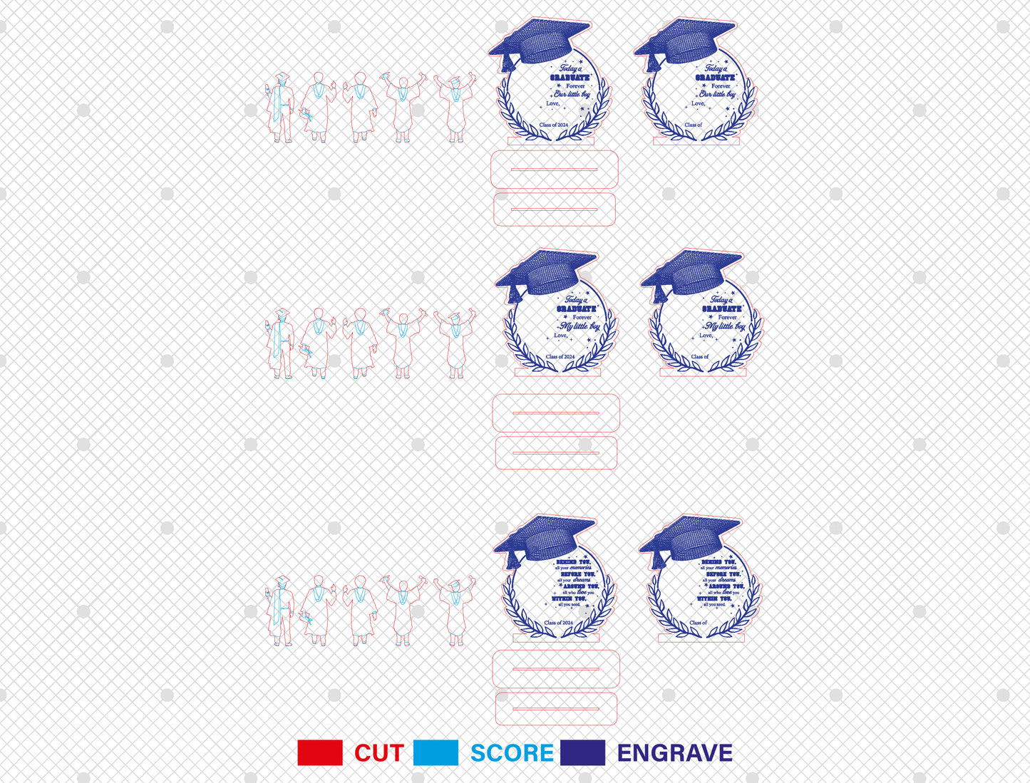 Personalized Graduation Boy Sign SVG for xTool and LightBurn