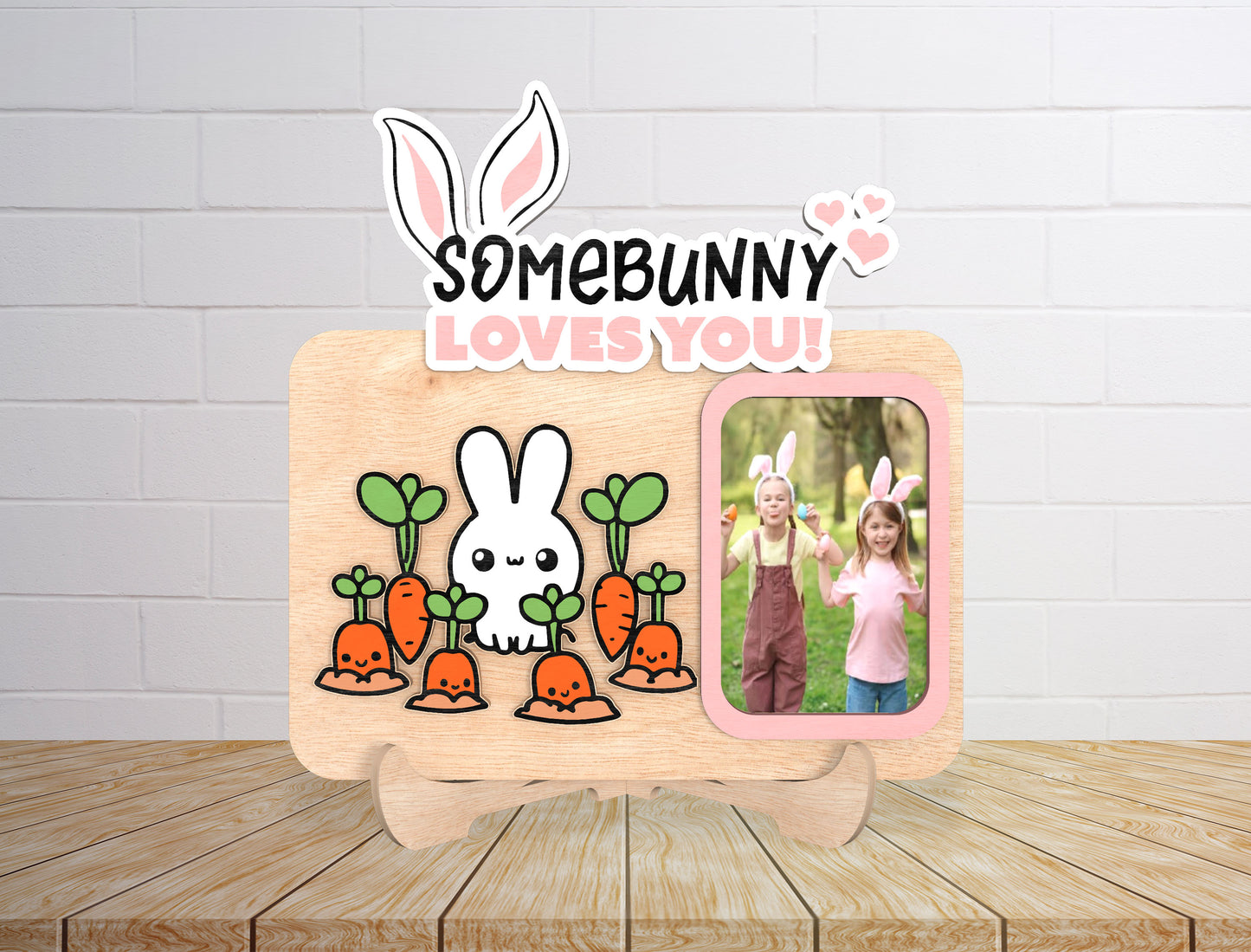 Somebunny Loves You Photo Frame SVG Bundle for LightBurn and xTool
