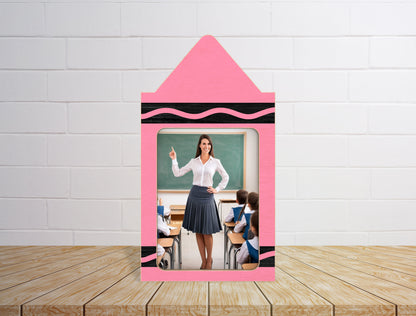 Teacher Photo Frame SVG Bundle School Theme Laser Cut File for xTool and Glowforge