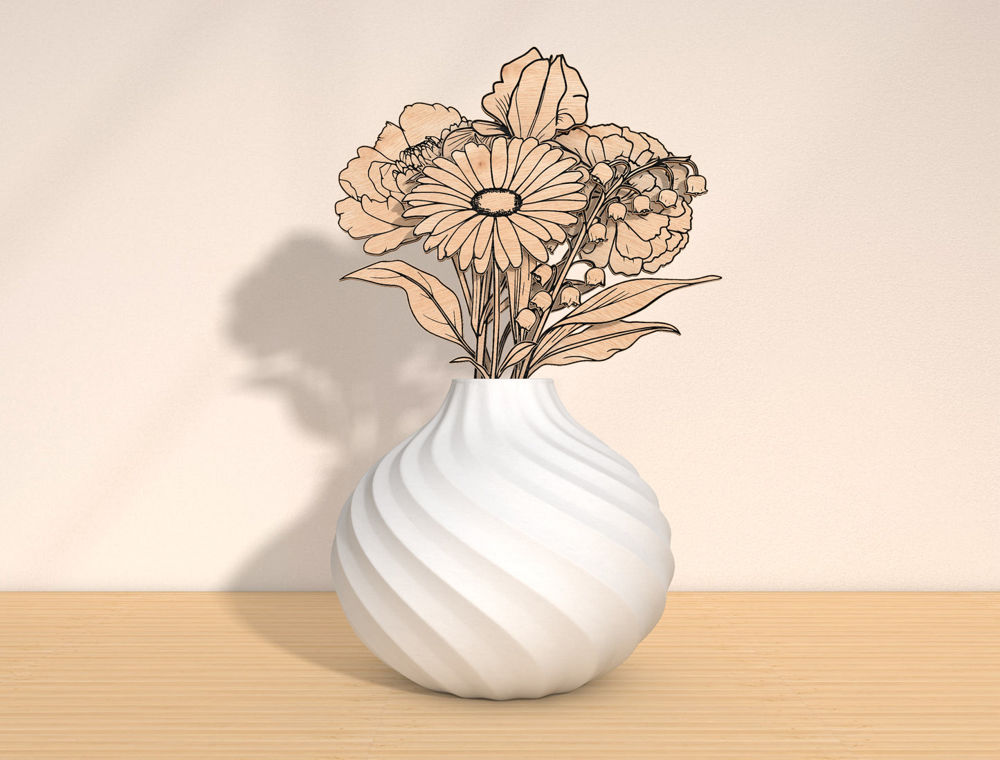 Birth Month Flower Name Stand SVG Bundle for Glowforge and xTool