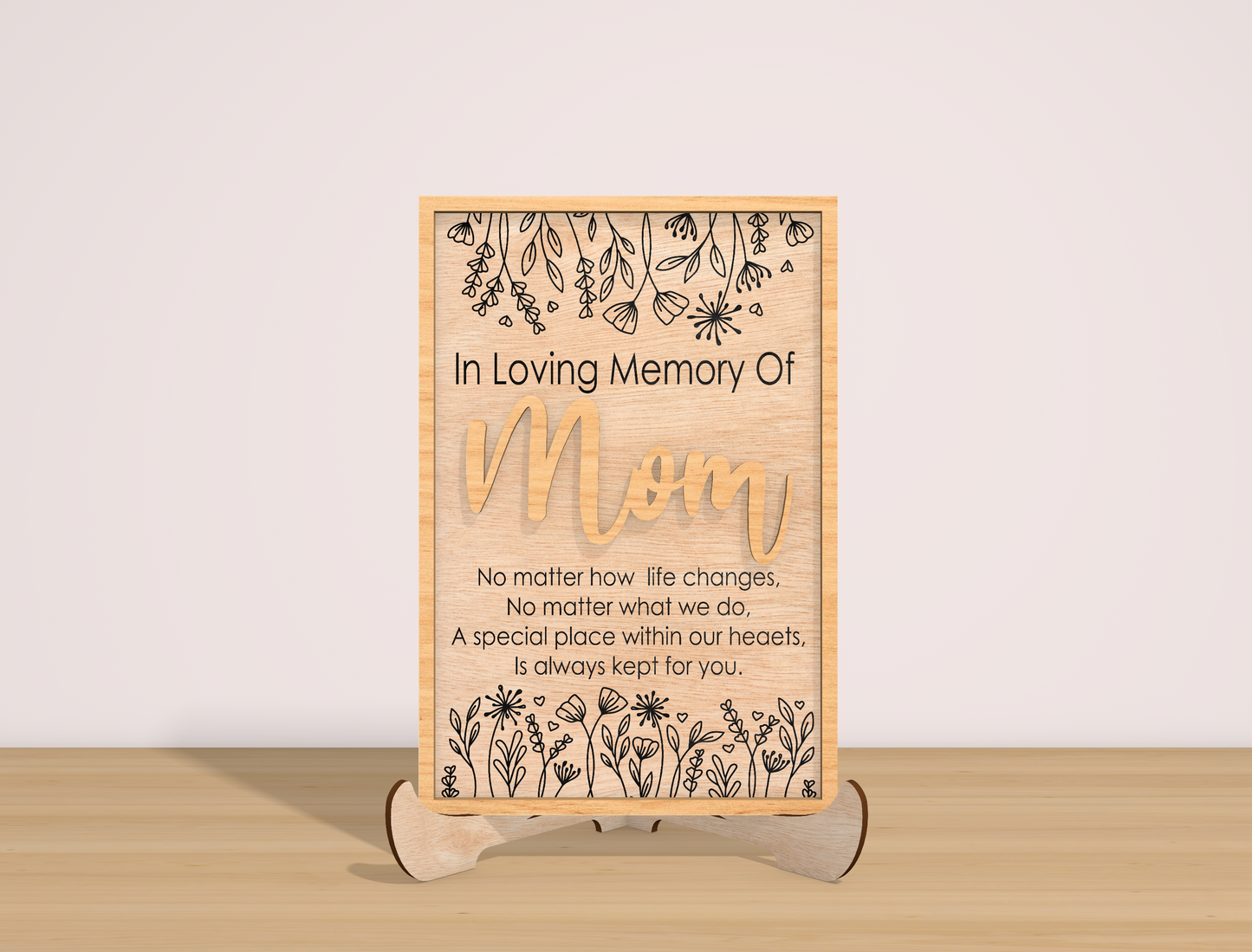In Loving Memory Mother Sign SVG Laser Cut File for Glowforge