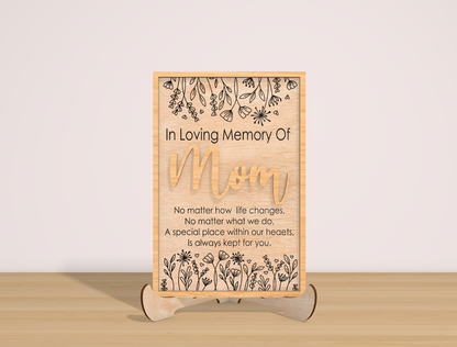 In Loving Memory Mother Sign SVG Laser Cut File for Glowforge
