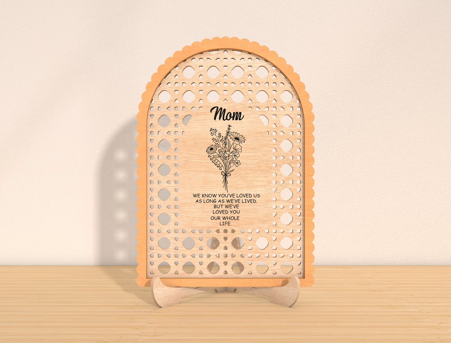 Mother's Day Floral Arch Sign SVG Bundle for Glowforge and xTool