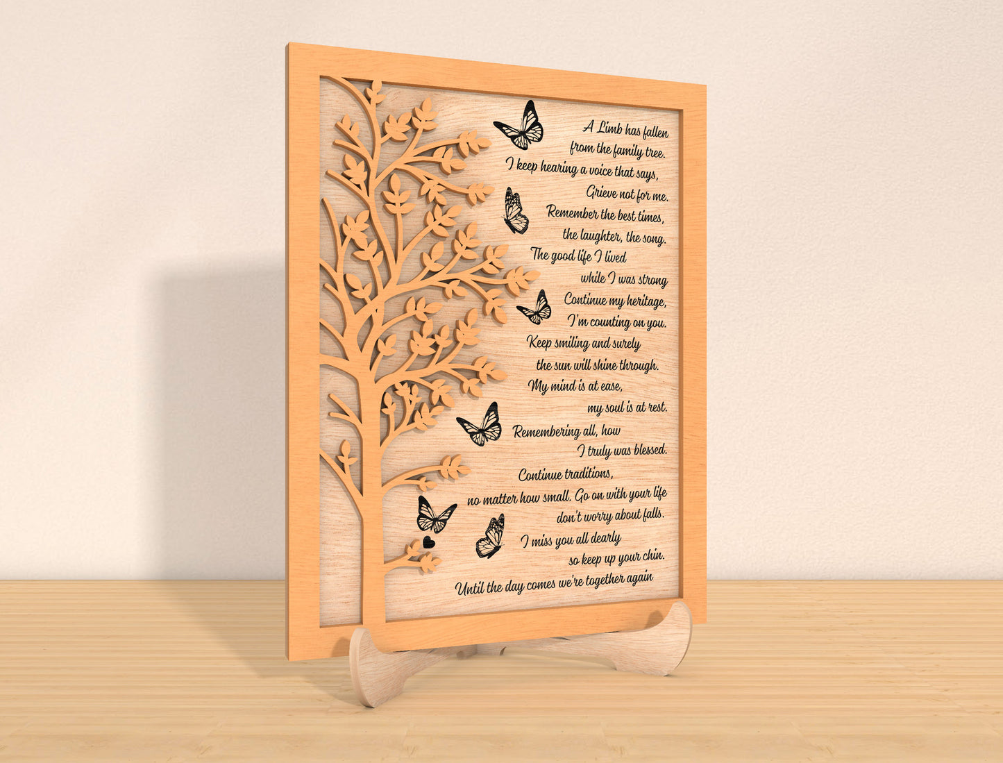 Memorial Quote Frame SVG Laser Cut File for xTool