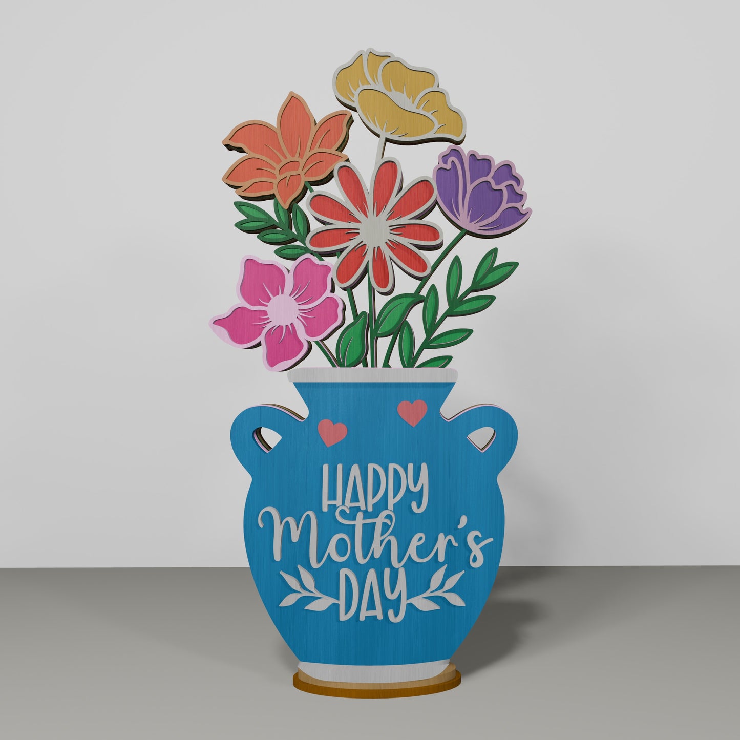 Floral Mom Mug Tabletop Decor SVG Mother's Day for LightBurn
