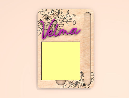 Personalized Teacher Sticky Note Holder SVG BundleLaser Cut File for Glowforge and xTool