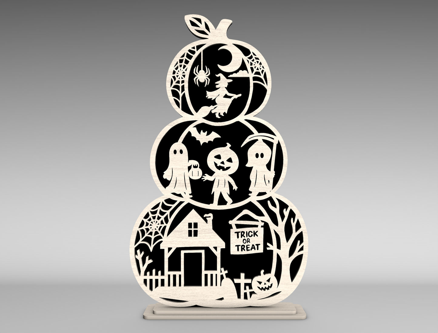 Halloween Pumpkin Silhouette SVG Bundle Laser Cut Files for Glowforge