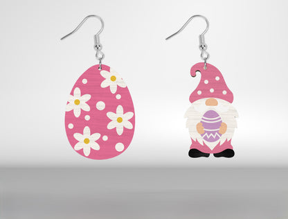 Easter Day Earrings SVG Set 12 Bunny Chick Jewelry for Glowforge and xTool