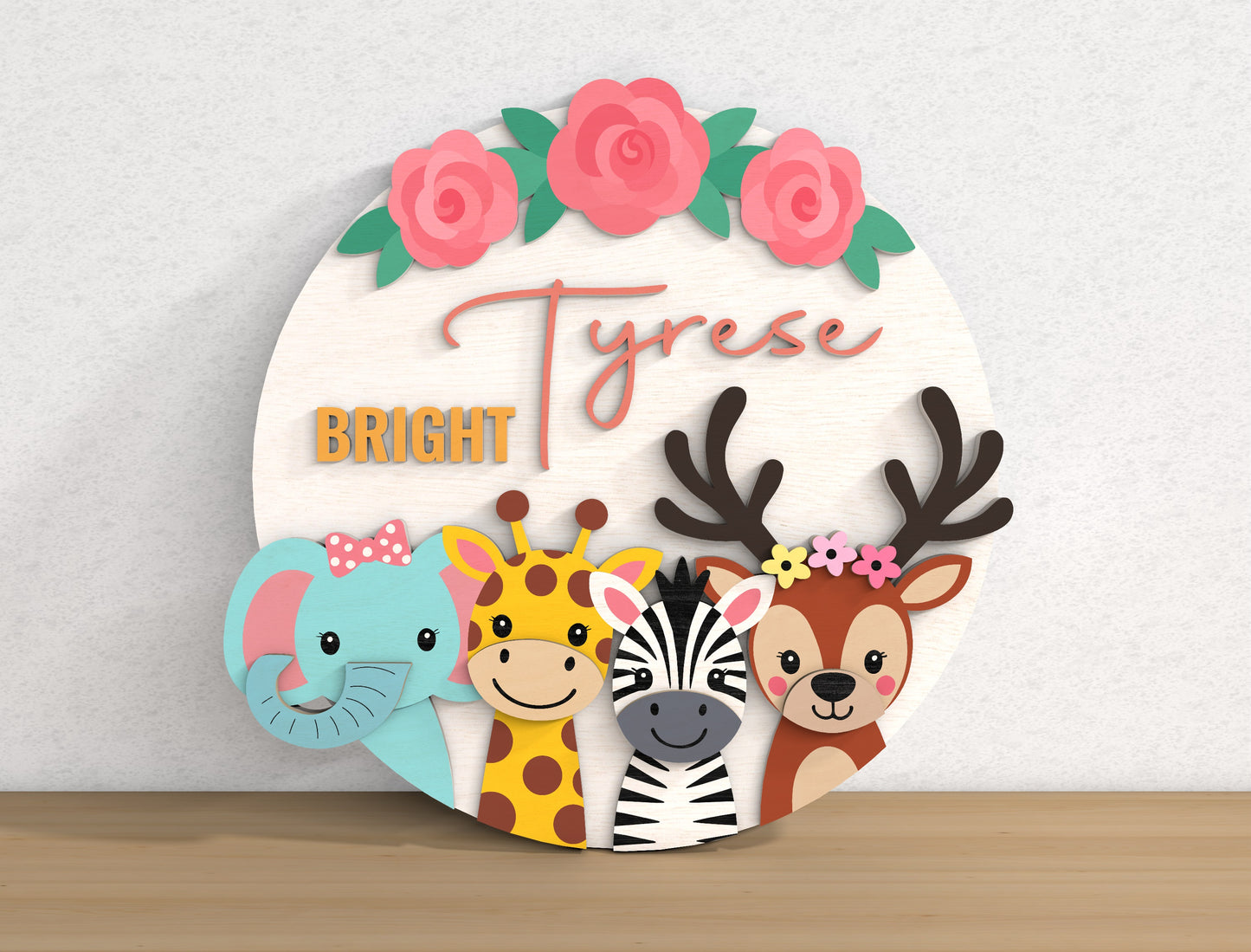 Personalized Baby Name SVG Bundle for Glowforge LightBurn