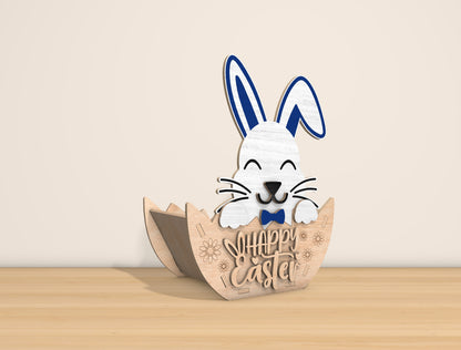 Easter Bunny Basket SVG Bundle Cute Floral 8 Designs for Glowforge and xTool