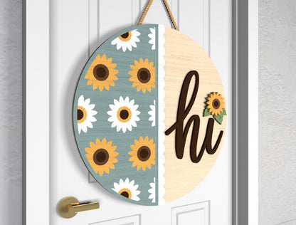 Sunflower Welcome to Our Home Sign SVG for xTool and Glowforge