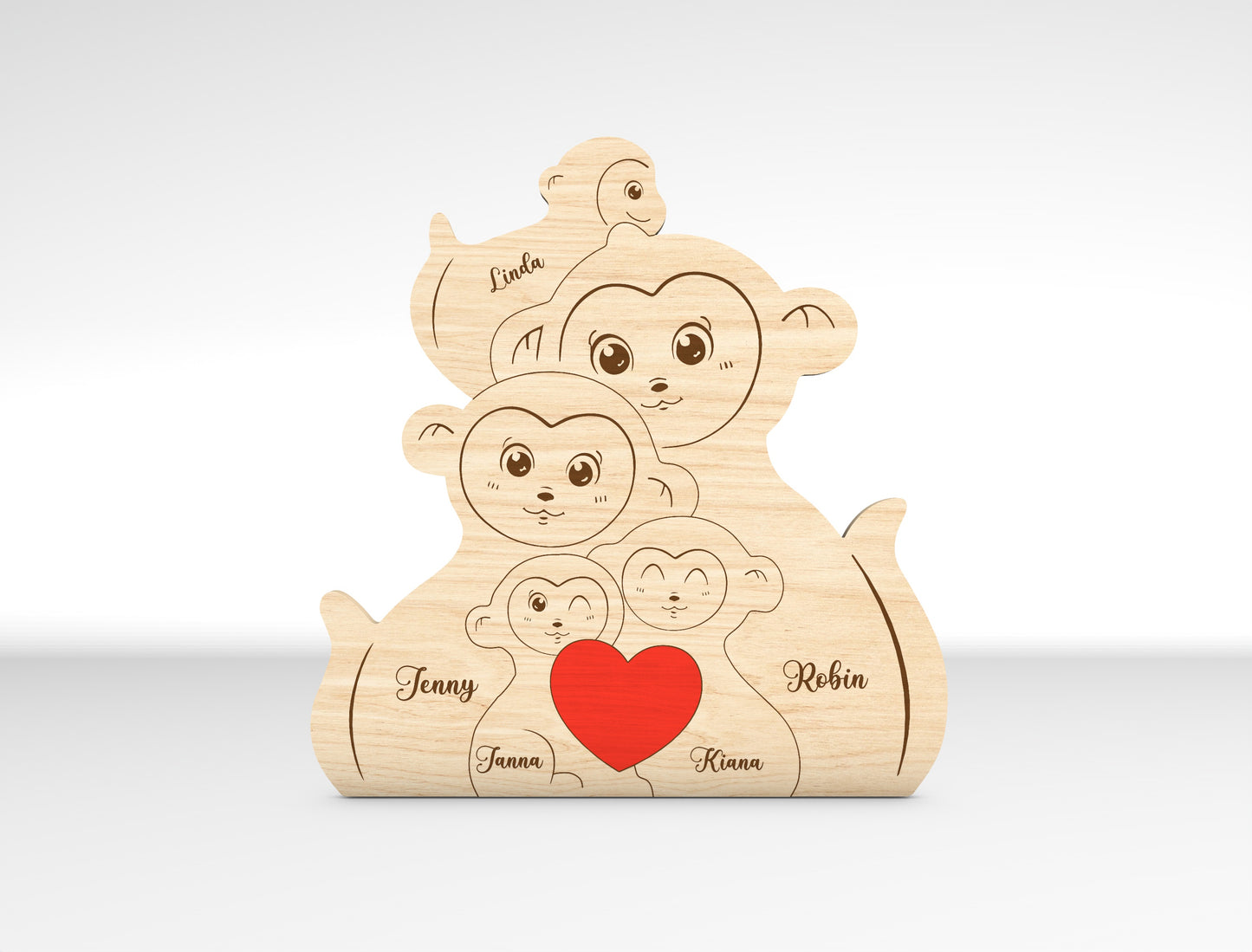 Personalized Family Monkey Puzzle SVG for xTool and Glowforge