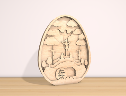 Multilayer Empty Tomb Cross Light SVG Bundle for Glowforge and xTool