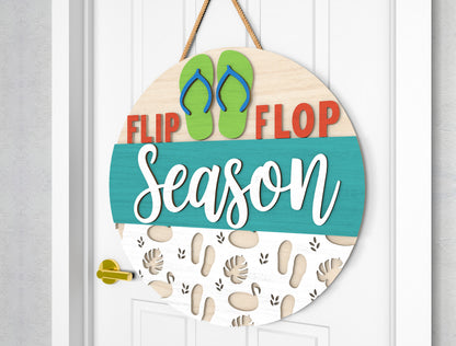 Flip Flop Season Door Hanger SVG Bundle for Glowforge
