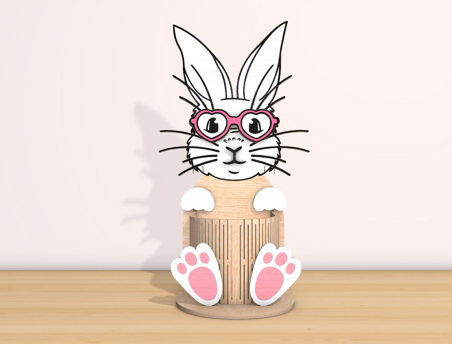 Bunny Basket SVG Bundle Cute Rabbit Egg Holder Glasses for Glowforge