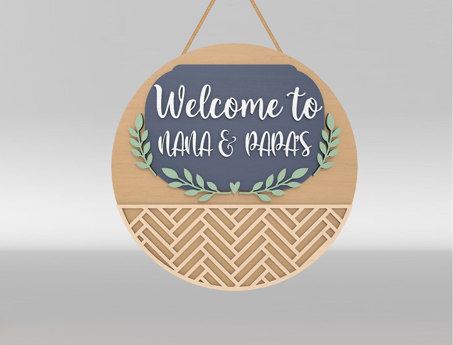 Mother's Garden Floral Welcome Door Sign SVG Bundle for LightBurn