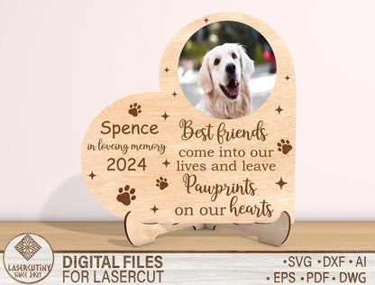 Pet Memorial Photo Frame SVG Bundle Laser Cut File