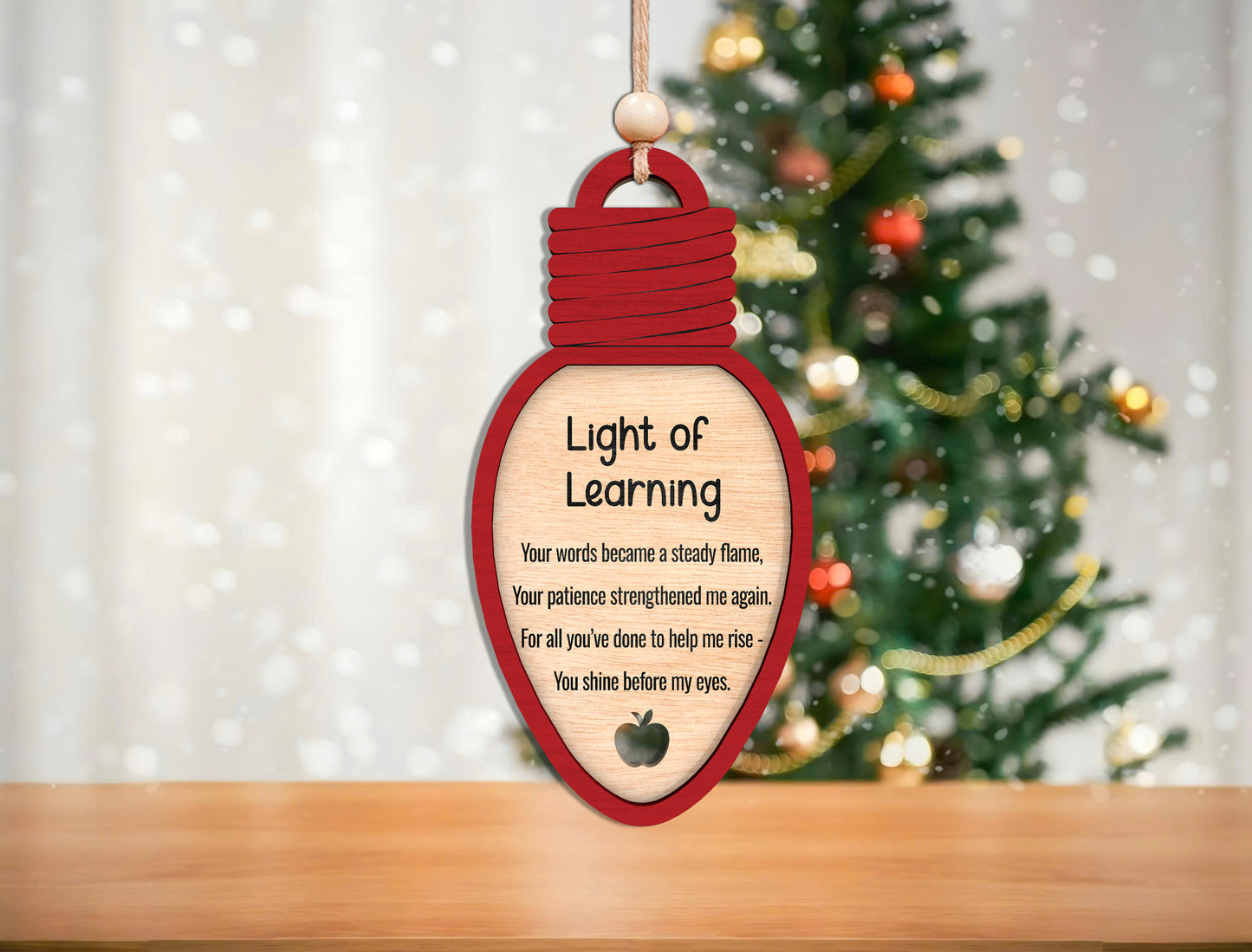 Teacher Appreciation Ornament SVG Bundle for Glowforge and LightBurn