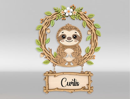 Woodland Animal Door Sign SVG for xTool and LightBurn