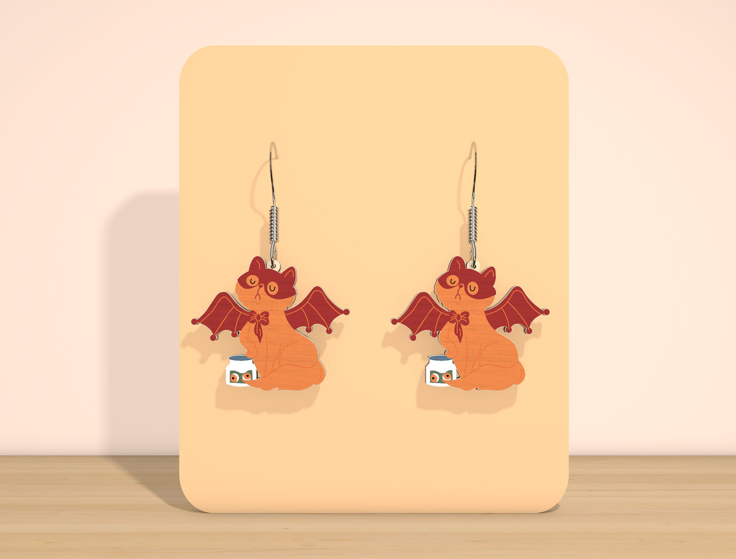 Halloween Cat & Dog Earrings SVG Bundle Laser Cut File | Cute Spooky Pet Earrings | Gothic Jewelry Style | Glowforge, xTool, LightBurn, etc.