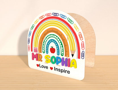 Personalized Teacher Pen Holder SVG Bundle Laser Cut File for Glowforge and xTool